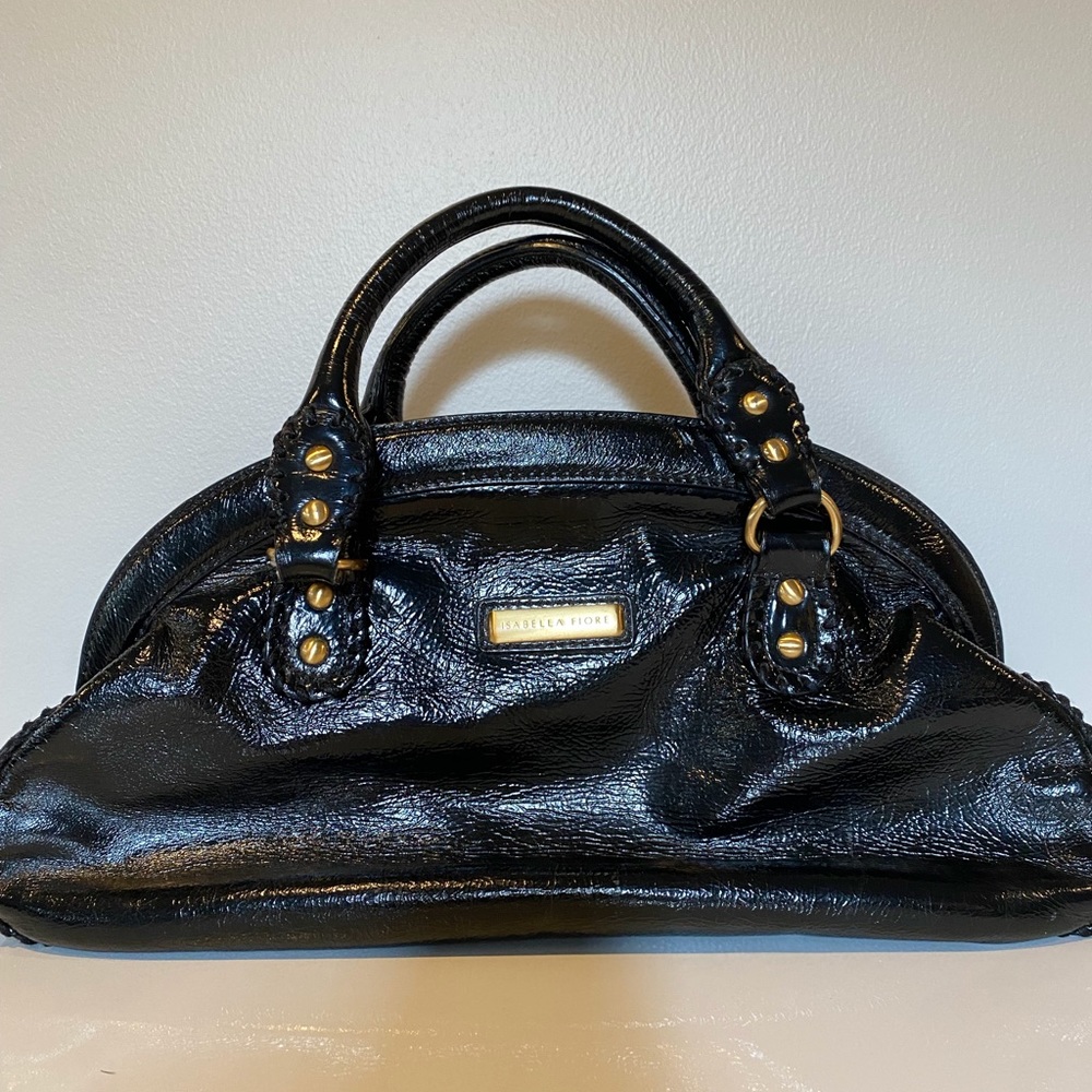 Isabella Fiore Patent Leather Handbag